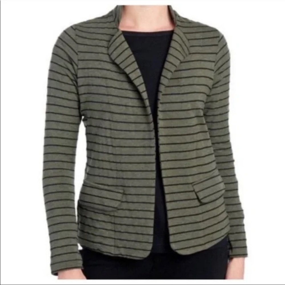 Dolan Size Small Women's Striped green and black lightweight outerwear no button